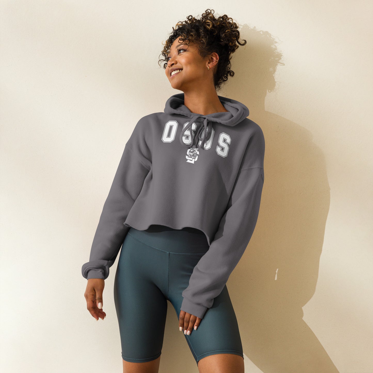 Womens Varsity Crop Hoodie